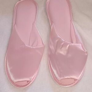Vintage Madye's Women’s Pink Satin Slide Slippers